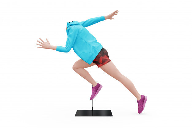 Free Female Sport Outfit Mock-Up Isolated Psd