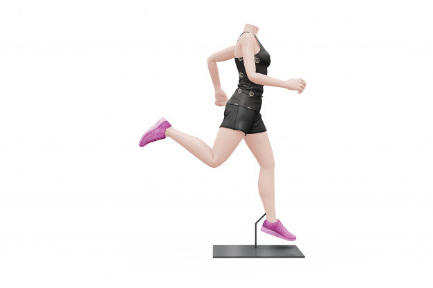 Free Female Sport Outfit Mock-Up Isolated Psd