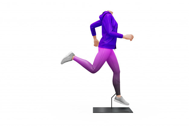 Free Female Sport Outfit Mock-Up Isolated Psd