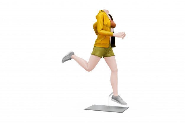 Free Female Sport Outfit Mock-Up Isolated Psd