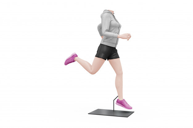 Free Female Sport Outfit Mock-Up Isolated Psd