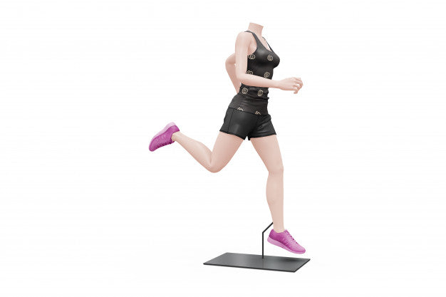 Free Female Sport Outfit Mock-Up Isolated Psd