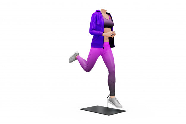 Free Female Sport Outfit Mock-Up Isolated Psd