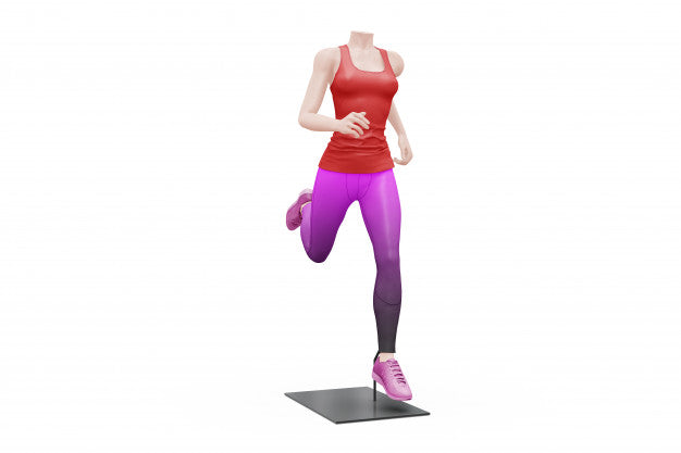 Free Female Sport Outfit Mock-Up Isolated Psd