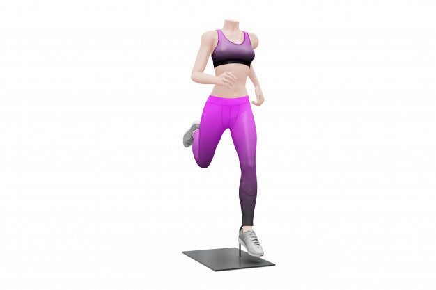 Free Female Sport Outfit Mock-Up Isolated Psd