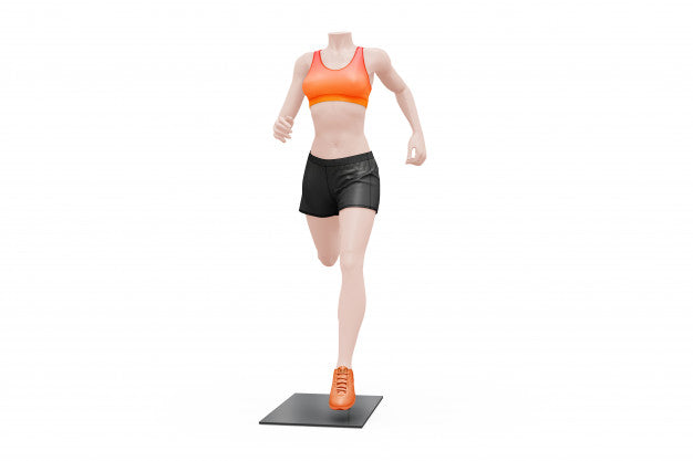 Free Female Sport Outfit Mock-Up Isolated Psd