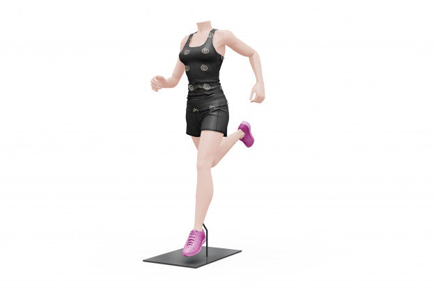 Free Female Sport Outfit Mock-Up Isolated Psd