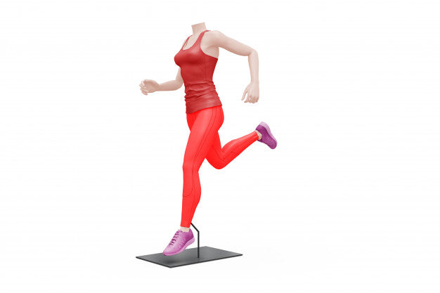 Free Female Sport Outfit Mock-Up Isolated Psd