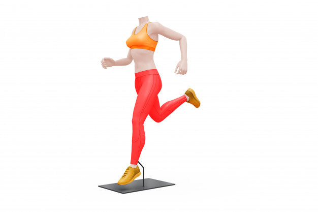 Free Female Sport Outfit Mock-Up Isolated Psd