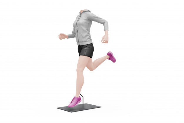 Free Female Sport Outfit Mock-Up Isolated Psd