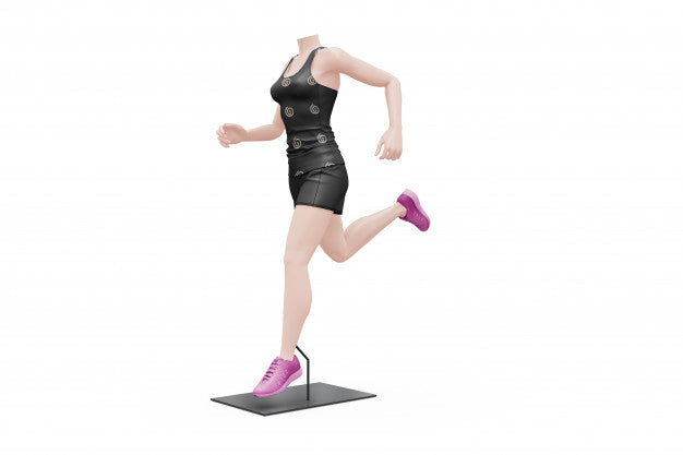 Free Female Sport Outfit Mock-Up Isolated Psd