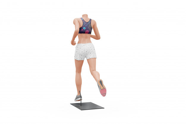 Free Female Sport Outfit Mock-Up Isolated Psd