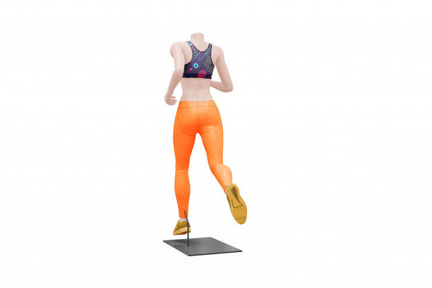 Free Female Sport Outfit Mock-Up Isolated Psd