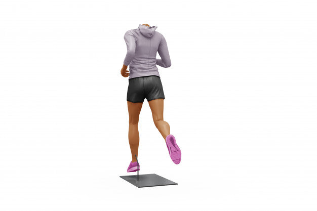 Free Female Sport Outfit Mock-Up Isolated Psd