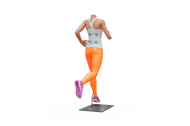 Free Female Sport Outfit Mock-Up Isolated Psd