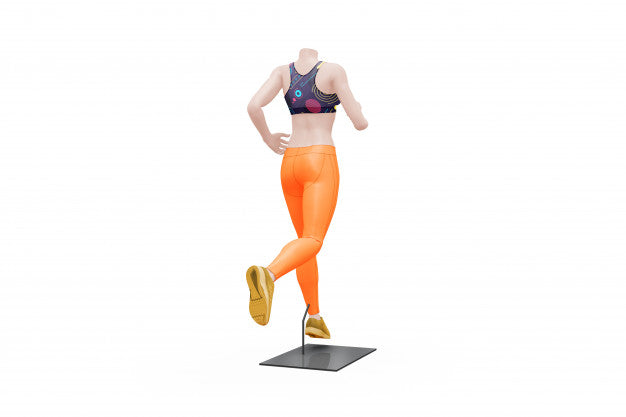 Free Female Sport Outfit Mock-Up Isolated Psd