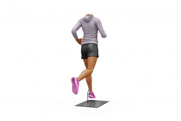 Free Female Sport Outfit Mock-Up Isolated Psd