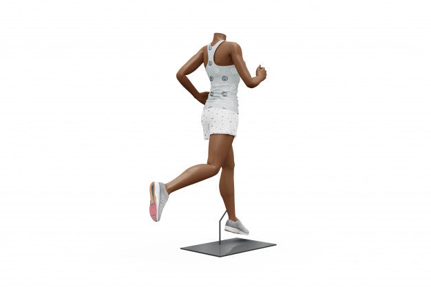 Free Female Sport Outfit Mock-Up Isolated Psd