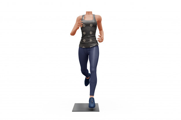 Free Female Sport Outfit Mock-Up Isolated Psd