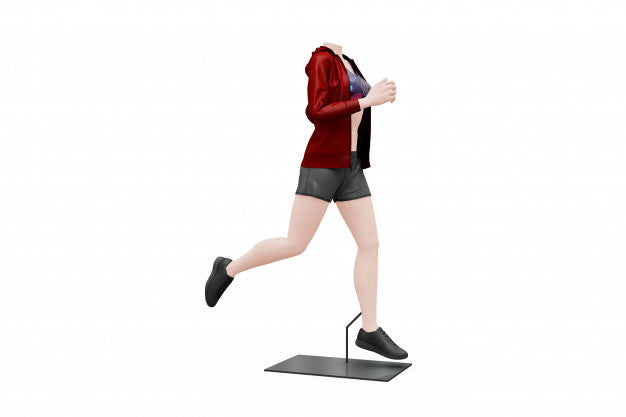 Free Female Sport Outfit Mock-Up Isolated Psd