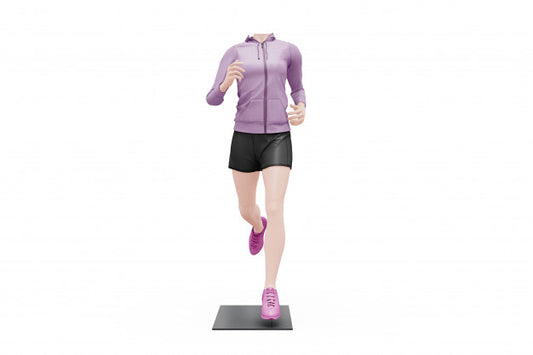 Free Female Sport Outfit Mock-Up Isolated Psd