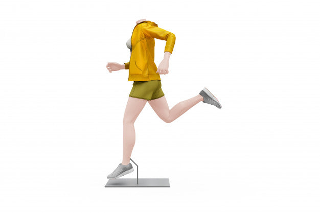 Free Female Sport Outfit Mock-Up Isolated Psd