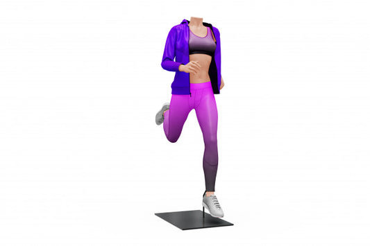 Free Female Sport Outfit Mock-Up Isolated Psd