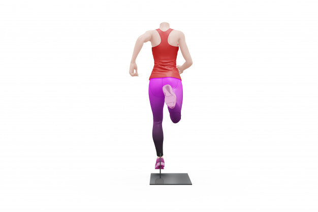 Free Female Sport Outfit Mock-Up Isolated Psd