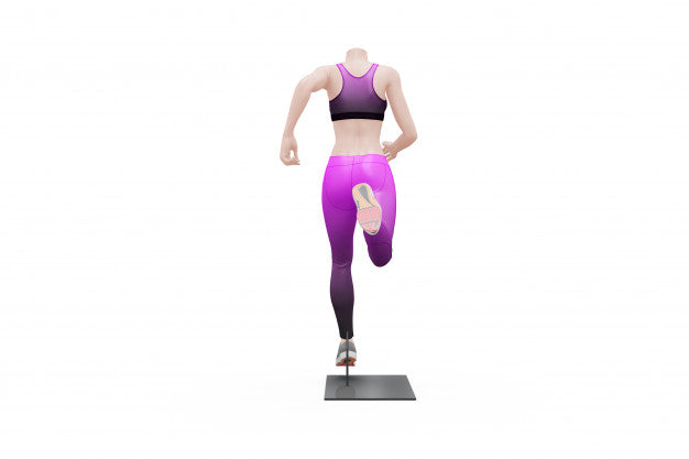 Free Female Sport Outfit Mock-Up Isolated Psd