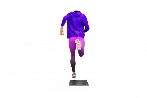 Free Female Sport Outfit Mock-Up Isolated Psd