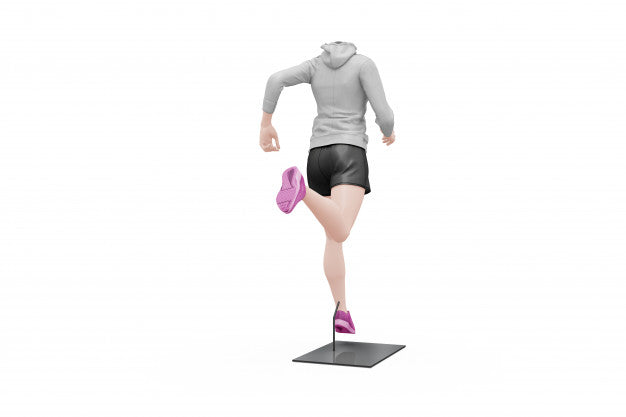 Free Female Sport Outfit Mock-Up Isolated Psd