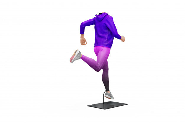 Free Female Sport Outfit Mock-Up Isolated Psd