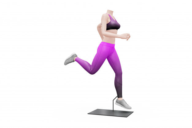 Free Female Sport Outfit Mock-Up Isolated Psd