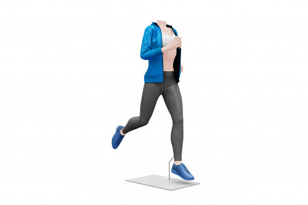 Free Female Sport Outfit Mock-Up Isolated Psd