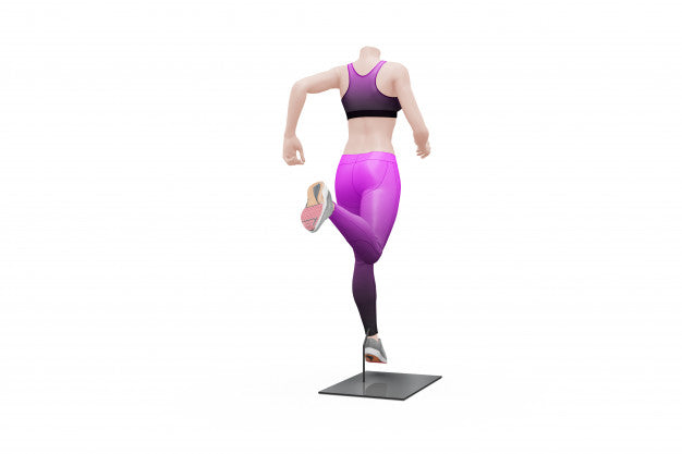 Free Female Sport Outfit Mock-Up Isolated Psd