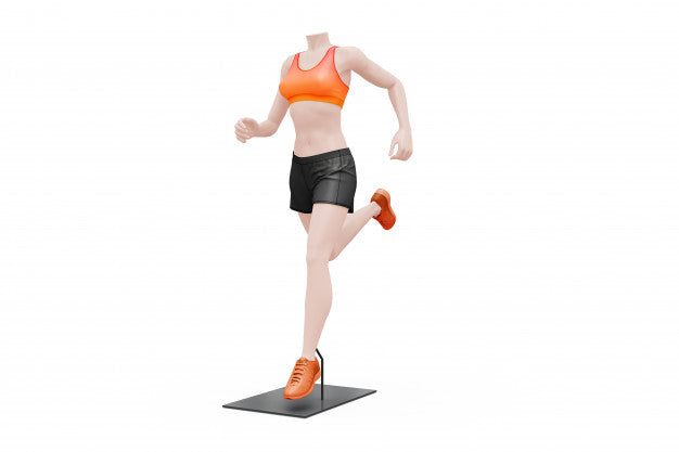 Free Female Sport Outfit Mock-Up Isolated Psd