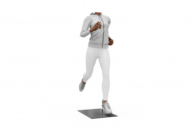 Free Female Sport Outfit Mock-Up Isolated Psd