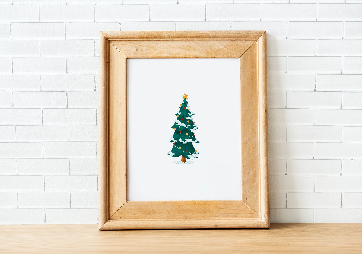 Free Festive Wooden Frame Template Mockups