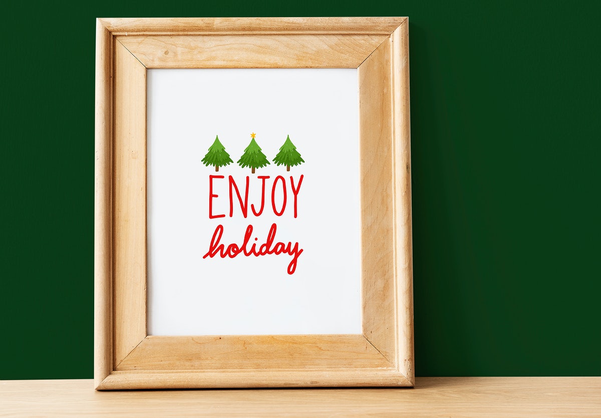 Free Festive Wooden Frame Template Mockups