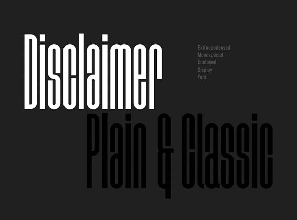 Free Disclaimer Font