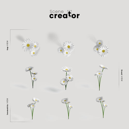 Free Field Flowers View Of Spring Scene Creator Psd