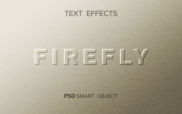 Free Firefly Text Effect Mockup Psd