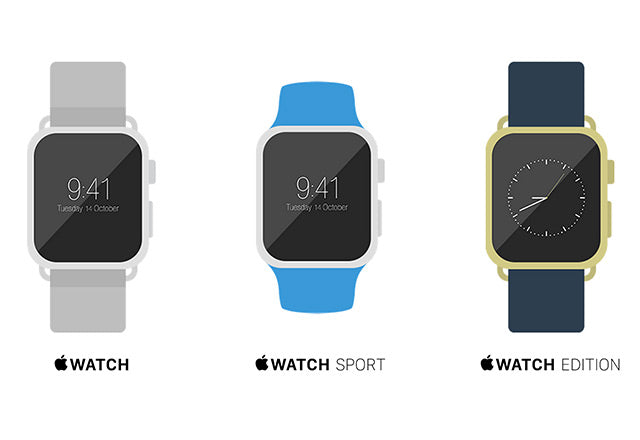 Free Flat Apple Watch Mockups