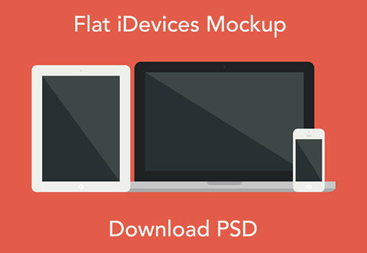 Free Flat Idevices Mockup