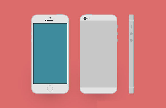 Free Flat Iphone5S Mockup