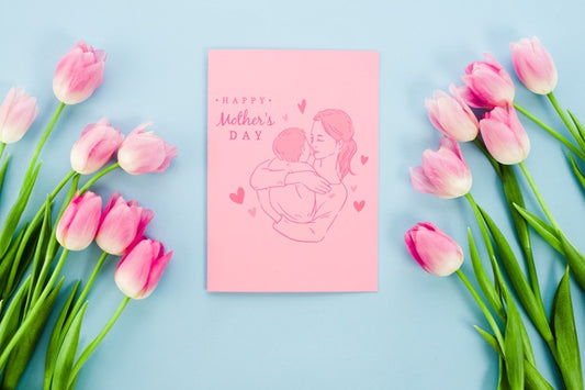 Free Flat Lay Card Mockup For Easter Psd