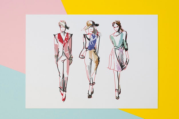 Free Flat Lay Composition With Card Mock-Up On Colorful Background Psd