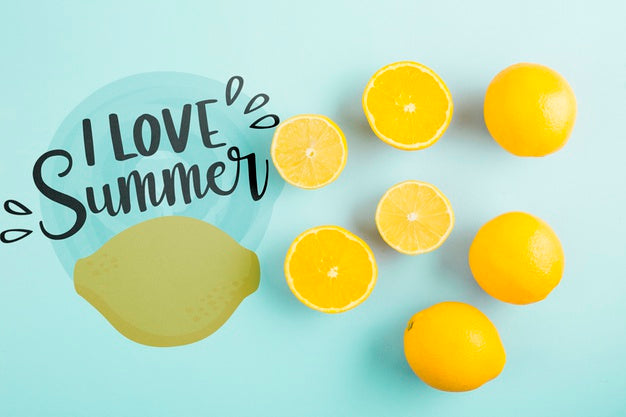 Free Flat Lay Copyspace Mockup With Summer Concept Psd