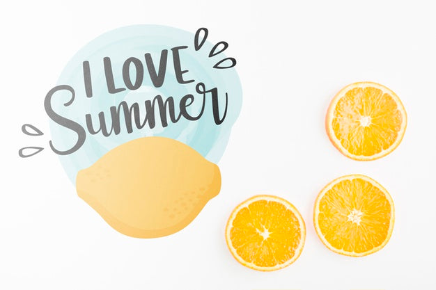 Free Flat Lay Copyspace Mockup With Summer Concept Psd