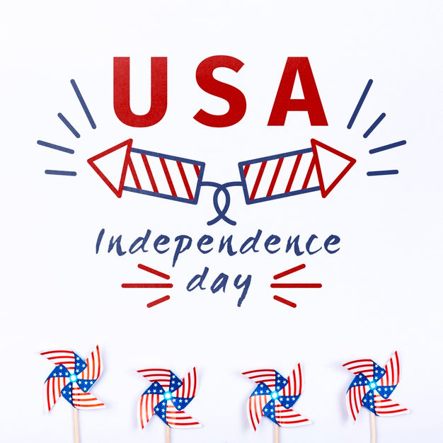 Free Flat Lay Independence Day Mockup With Copyspace Psd